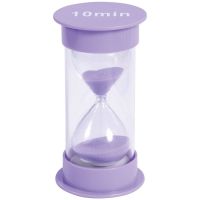 Sanduhr 10 Minuten violet Kunststoff, Glas