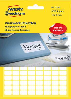 AVERY Zweckform Vielzweck-Etiketten/3306 Inhalt 3712 Stück