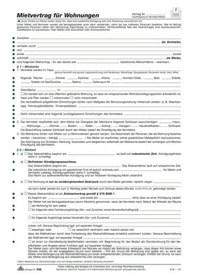 RNK Wohnungs-Mietvertrag/525/10, 6-seitig, DIN A4, Inh. 10