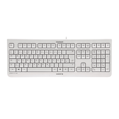 Cherry Tastatur KC1000 JK-0800DE-0 USB Flüsteranschlag weiß/grau