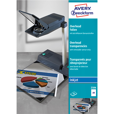 AVERY Zweckform InkJet-Folie/2504 A4 klar Inhalt 50 Stück