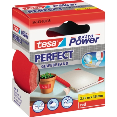 tesa Gewebeband extra Power Perfect 56343-00038 38mmx2,75m rot