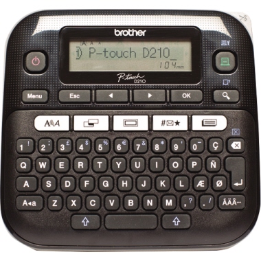 P-touch Beschriftungsgerät D210 PTD210ZG1 3,5-12mm QWERTZ