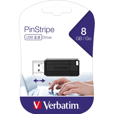 Verbatim USB-Stick PinStripe 49062 8GB USB2.0 schwarz