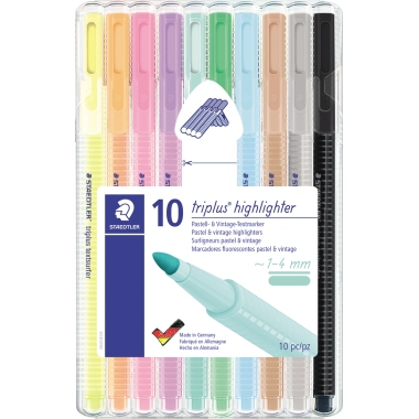 STAEDTLER Textmarker triplus 362 CSB10 1-4mm sort. 10 Stück