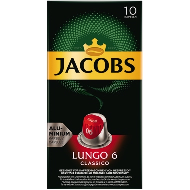 JACOBS Kaffeekapsel Lungo 6 Classico 4057022 10 Stück