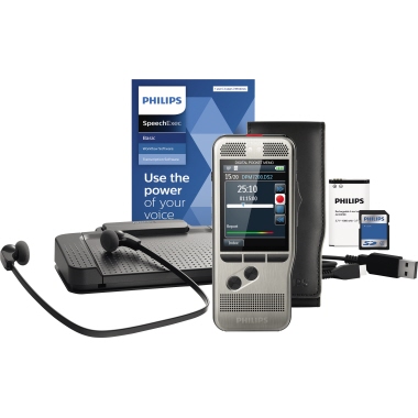 Philips Diktiergerät Digital Pocket Memo Starter Kit DPM7700/03