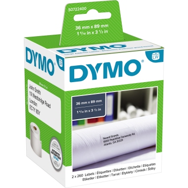 DYMO Adressetikett S0722400 89x36mm weiß 2x260 Stück