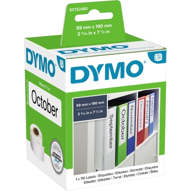 DYMO Ordneretikett S0722480 für LabelWriter 190x59mm weiß 110 St./Rl.