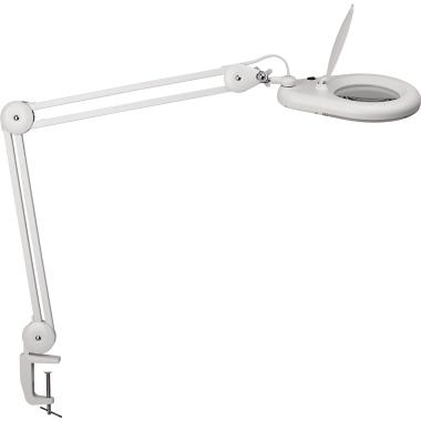 Maul LED-Lupenleuchte MAULviso 8263402 mit Klemmfuß weiß