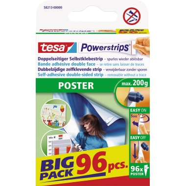 tesa Klebestücke Powerstrips Poster 58213-00000 14,5x42mm ws96 Stück