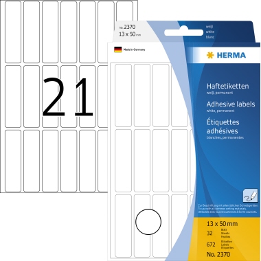 HERMA Vielzwecketikett 2370 13x50mm Papier weiß 672 Stück