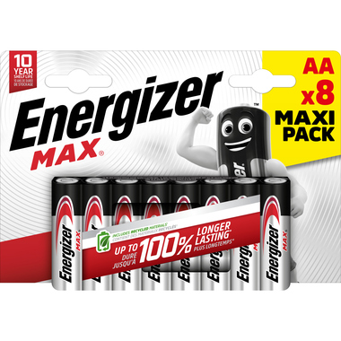 Energizer Batterie Max Alkaline E303324700 AA LR6 8St.