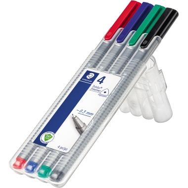 STAEDTLER Fineliner triplus 334 SB4 0,3mm sortiert 4 Stück