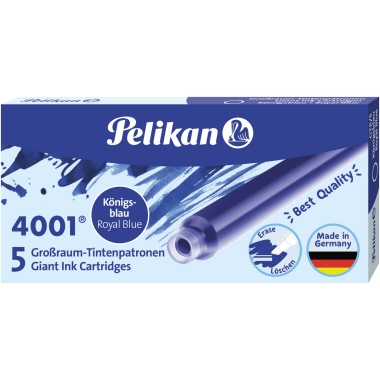 Pelikan Tintenpatrone 4001 GTP/5 310748 königsblau 5 Stück