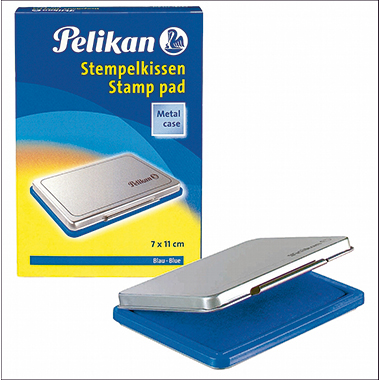 Pelikan Stempelkissen 331165 Gr.3 5x7cm Metallic-Gehäuse blau