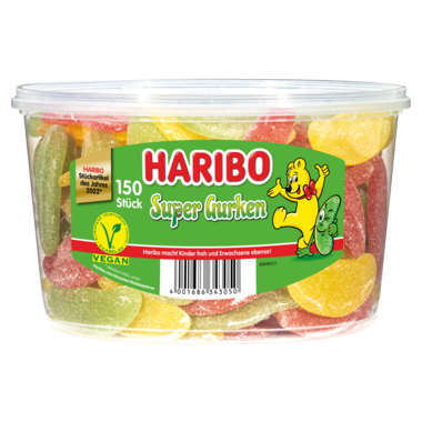 HARIBO Fruchtgummi Saure Gurken 889056 150 Stück