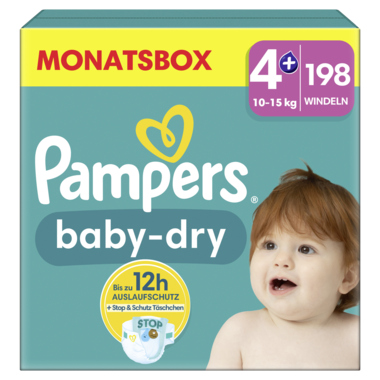 Pampers Windel Baby Dry 40785065 Gr.4+ Maxi Plus 198St.