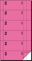 sigel Bonbuch, 360 Abrisse/BO002, rosa, mit Blaupapier, 105x200mm, 2x60Blatt