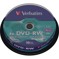 Verbatim DVD-RW 43552 4,7GB 4x Spindel 10 Stück