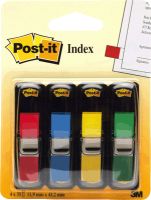 Post-it Index Mini/683-4, rot/blau/gelb/grün, 11,9x43,2mm, Inh. 4