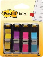 Post-it Index Mini/683-4AB, lemon+lila+pink+türkis, 11,9x43,2mm, Inh. 4