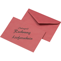 MAILmedia Briefumschläge C6 Lieferschein/Rechnung 211072/30005337 rot nassklebung 1.000 Stück