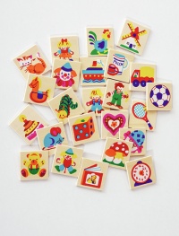 Erkennungsbildchen Set 3 als Sticker für Kindergartengarderobe 25 Stück