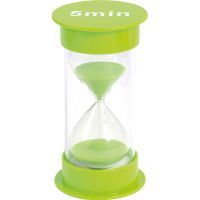 Sanduhr 5 Minuten grün Kunststoff, Glas