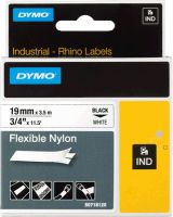DYMO Rhino Beschriftungsband S0718120/18489 19 mm x 3,5 m schwarz auf weiß