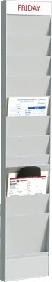 PAPERFLOW Büroplaner Zusatzelement/PC10A4.02 B 55 x H 132 x T 6 cm grau