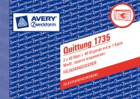 AVERY Zweckform Quittungen Design/1735D, SD, DIN A6quer, Inh.2x50