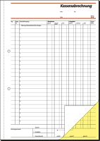 sigel Kassenabrechnung/SD006, weiß+gelb, SD, A4 hoch, Inh. 2 x 40 Blatt