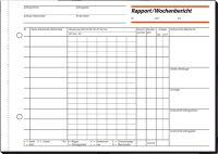 sigel Rapport Wochenbericht/RP517, weiß, mit Blaupapier, A5quer, Inh. 100 Blatt