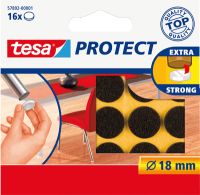 tesa Filzgleiter Protect/ 57892-00001-00, Ø 18 mm, braun, rund Inh. 16