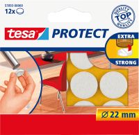 tesa Filzgleiter Protect/ 57893-00000-00, Ø 22 mm, weiß, rund Inh. 12