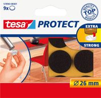 tesa Filzgleiter Protect/ 57894-00001-00, Ø 26 mm, braun, rund Inh. 9