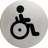 DURABLE Picto Behinderten-WC/4906-23, silber, Ø 8,3 cm