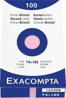 EXCACOMPTA Karteikarten, blanko/13330B, rosa, A7, Inh. 100