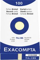 EXCACOMPTA Karteikarten, blanko/13320B, gelb, A7, Inh. 100