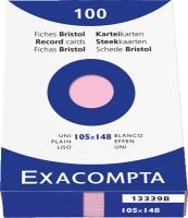 EXCACOMPTA Karteikarten, blanko/13339B, rosa, A6, Inh. 100