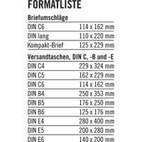 Soennecken Versandtaschen 2946 DIN C4 mit Fenster selbstklebend weiß 250 Stück