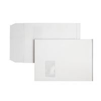 Posthorn Faltentasche C4 Klotzboden mit Fenster Haftklebung 120g weiß 200 Stück