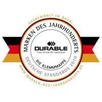 DURABLE Klemmmappe DURACLIP 30 220002 DIN A4 Hartfolie weiß