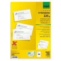 SIGEL Visitenkarte LP795 DIN A4 85x55mm 225g weiß 100 Stück