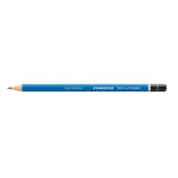 STAEDTLER Bleistift Mars Lumograph 100-H 17,5cm H Schaft blau