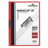 DURABLE Klemmmappe DURACLIP 30 220003 DIN A4 Hartfolie rot