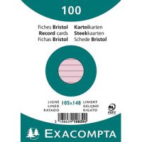 Exacompta Karteikarte 10839SE DIN A6 liniert rosa 100 Stück