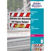 Avery Zweckform Laserfolie 3487 210x297mm wetterfest 100 Stück