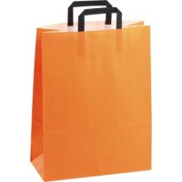 Papiertragetasche Topcraft 1FTTC009032 grau orange 50 Stück